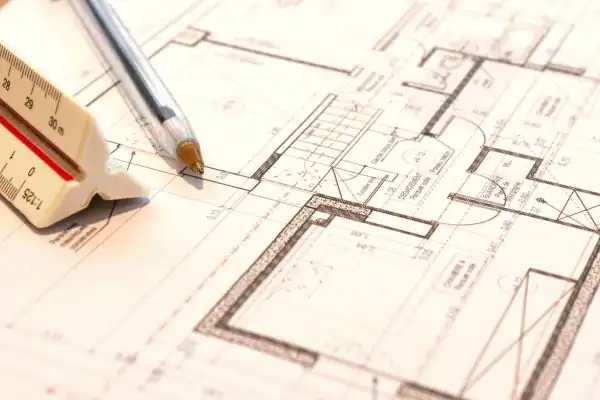 Image of architect Carterton drawings